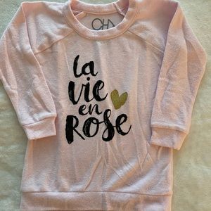 Girls cozy fleece sweatshirt